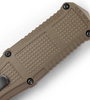 Benchmade 3370SGY-1 Claymore OTF AUTOMATIC - 3.89" Combo Edge Cobalt Black Finish CPM-D2 Blade - Ranger Green Grivory Handle
