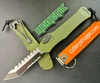 Heretic Knives Hydra Single Action OTF Automatic - 3.6" DLC Finish CPM-MagnaCut Combo Edge Tanto Blade - Green Anodized Aluminum Handle - H006-11B-GRN (H006-11B-GRN) CUTLERY SHOPPE