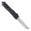 HOGUE 34869 COUNTERSTRIKE OTF AUTOMATIC. 3.35" STONEWASH FINISH CPM-20CV TANTO BLADE. BLACK TUMBLED FINISH ALUMINUM CASE & G-MASCUS BLACK G-10 FRONT. REVERSE SIDE SHOWN OPEN. CUTLERY SHOPPE