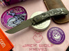Jack Wolf Knives - Mini Cyborg Jack Slip Joint Folder - 2.7" Clip Point S90V Blade - White Marble Carbon Fiber Covers - MINCY-01-MRBCF-WHT ONLY 1 LEFT