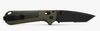 Benchmade 431SBK-1 Redoubt AXIS Folder - 3.53" Plain Edge Cerakote Finish CPM-D2 Tanto Point Combo Edge Blade - Ranger Green Grivory Handle