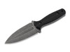 Boker Plus 02BO118 W1 Fixed Blade - 3.74" Stonewash Finish Double Edge Leaf Shape VG-10 Blade - Contoured Black G-10 Scales - Black Kydex Sheath