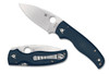 Spyderco C229GPCBL Shaman - 3.58" CPM-SPY27 Plain Edge Blade - Cobalt Blue G-10 Handle