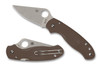 Spyderco C223PBN15V Para 3 Lightweight - 2.93" Stonewash Finish CPM-15V Blade - Brown FRN Scales - SPRINT RUN