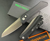 Pro-Tech DS121 Oligarch Sinkevich Design AUTOMATIC - 3.25" Smoky Grey DLC Finish CPM-MagnaCut Modified Wharncliffe Blade - Black Anodized Aluminum Handle w/Mini Deep Carry Clip