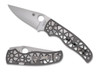 Spyderco C266ALS Edgerati Folder - 3.57" Satin Finish Serrated Edge CPM-S30V Blade - CNC Aluminum Handle - Compression Lock