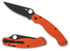 Spyderco C36GPORBK2 Military 2 - 4.0" Black DLC CTS-XHP Blade - Orange G-10 Handle w/Compression Lock - CUTLERY SHOPPE EXCLUSIVE