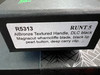 PRO-TECH R5313 RUNT 5 AUTOMATIC. 1.9" BLACK DLC FINISH MAGNACUT WHARNCLIFFE BLADE. TEXTURED AI BRONZE HANDLE. BLACK LIP PEARL BUTTON. BOXEND SHOWN. CALIFORNIA LEGAL AUTOMATIC. CUTLERY SHOPPE