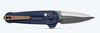 Benchmade 491 Lowden AXIS Flipper - 2.79" Spear Point M390 Blade - Crater Blue Anodized 3D Milled 6061-T6 Aluminum Handle