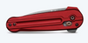 Benchmade 491GY-01 Lowden AXIS Flipper - 2.79" Gray Cerakote Finish Spear Point M390 Blade - Phoenix Red Anodized 3D Milled 6061-T6 Aluminum Handle