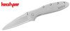 KERSHAW 1660 LEEK SPEEDSAFE® ASSISTED FOLDER. 3.0 PLAIN EDGE SANDVIK 14C28N BLADE. STAINLESS STEEL HANDLE. CUTLERY SHOPPE