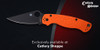 **SOLD OUT** Spyderco Para Military 2 - 3.45" CPM-REX 121 Black ZrOC Blade Finish - HEX Pattern Orange G-10 Scales - CUTLERY SHOPPE EXCLUSIVE - C81GPORRX121BK2