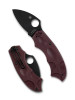 Spyderco C64BGBKP Meerkat Phantom Lock - 2.0" CTS-PD#1 Black Finish Blade - Burgundy FRN Handle - SPRINT RUN