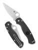Spyderco C81PBK2 Para Military 2 LIGHTWEIGHT - 3.47" CTS-BD1N Satin Finish Plain Edge Blade - Black FRN Handle