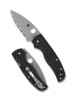 Spyderco C229SBK Shaman Lightweight - 3.58" Serrated Edge CTS-BD1N Blade - Black FRN Handle