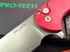 Pro-Tech Mordax Flipper - 3.75" Stonewash CPM-20CV Drop Point Blade - Red Anodized 6061-T6 Aluminum Handle - MX101-RED 20CV