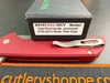 Pro-Tech Mordax Flipper - 3.75" Stonewash CPM-20CV Drop Point Blade - Red Anodized 6061-T6 Aluminum Handle - MX101-RED 20CV