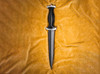 Boker Swiss Dagger Mosaic Damast Fixed Blade - 8.6" Chad Nichols Mosaic Damascus Blade - Ebony Wood Handle w/Stainless Steel Guard & Pommel - Leather Scabbard - 121554DAM