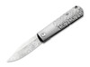 Boker Solingen BRLW Metorite Damast Platinum Edition - 2.56" Meteorite Damascus Blade - Textured Titanium Frame Lock Handle - LIMITED EDITION - 110676DAM