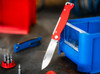Boker Plus Atlas Red Slipjoint Folder - 2.87" Sandvik 12C27 Drop Point Blade - Red Finish Stainless Steel Handle - 01BP0013