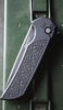 Pro-Tech MX106-NEXUS Mordax Flipper - 3.75" Black DLC Finish CPM-MagnaCut Blade - Black Anodized NEXUS Textured 6061-T6 Aluminum Handle
