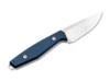 Boker Solingen Daily Knives AK1 Drop Point MagnaCut Blue Fixed Blade - 3.0" CPM-MagnaCut Blade - Blue Anodized Aluminum Scales - Black Leather Sheath w/UltiClip - 129518