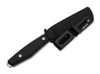 Boker Solingen Daily Knives AK1 Drop Point Fixed Blade - 3.0" N690 Blade - Black Richlite Scales - Black Kydex Sheath w/Belt Clip - 129521