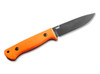 Boker Solingen Dutch Bushcraft Knives DBK Bushfriend 2000 - 4.33" 80CrV2 Black Finish Blade - Orange G-10 Scales - Leather Sheath w/Dangler - 121003