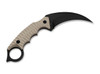 Boker Plus Spike Karambit - 4.02" 440A Black Finish Blade - Khaki G-10 Scales - Kydex Sheath w/Belt Clip - 02BP0010