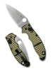 Spyderco C101GBKYLMCP2 Manix 2 SALT - 3.37" Satin Finish CPM-MagnaCut Blade - Black & Yellow Bi-Directional Texture G-10 Handle