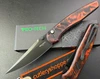 Pro-Tech AVALON Thumb Stud Manual Folder - 3.9" DLC Finish MagnaCut Blade - "Del Fuego" Custom Anodized Aluminum Handle - Peace Neighbor Designed - PN1101-B4-DF