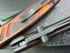 Pro-Tech AVALON Thumb Stud Manual Folder - 3.9" DLC Finish MagnaCut Blade - "Del Fuego" Custom Anodized Aluminum Handle - Peace Neighbor Designed - PN1101-B4-DF
