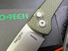 Pro-Tech Scapegoat AUTOMATIC - 3.0" Stonewash Finish MagnaMax Blade - Green Anodized Carbide Textured 6061-T6 Aluminum Handle - RAMON CHAVEZ DESIGN - RCS1105-GREEN
