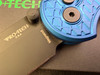 Pro-Tech TR-3 INTEGRITY Thumb Stud Manual Folder - 3.5" Black DLC Finish CPM-MagnaCut Blade - Relic Textured Blue Anodized Aluminum Handle - INT1106-BLUE