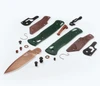 Benchmade 535FE-2602 Bugout AXIS Lock - 3.24" FDE PVD Battlewash Finish CPM-S90V Blade - Taiga Green Aluminum Handle w/Brown Canvas Micarta Scales -LIMITED EDITION ONLY 2 LEFT