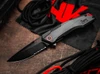 Boker H&K FD04 Tactical Folder - 3.4" Combo Edge D2 Drop Point Blade - Textured Black Aluminum Linerlock Handle - 01HK506