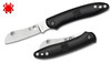 SPYDERCO C189PBK ROADIE SLIPJOINT FOLDER. 2.09" N690Co PLAIN EDGE BLADE. BLACK FRN HANDLE. CUTLERY SHOPPE
