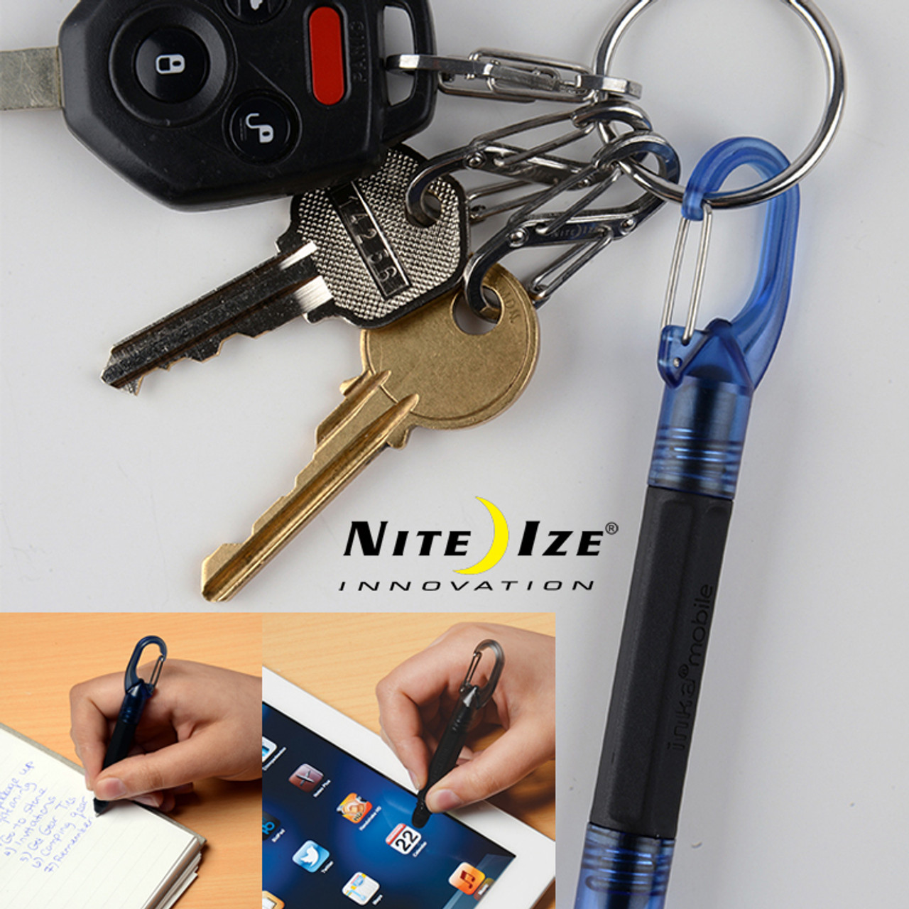 Nite Ize Inka Mobile Pen + Stylus - Blue Ink Pen - Touchscreen Stylus-Blue  - CSI
