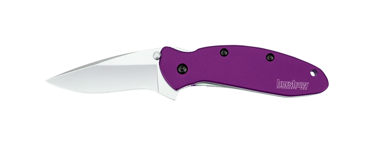 Kershaw Purple Scallion Assist Knife, Plain Blade, 1620PUR