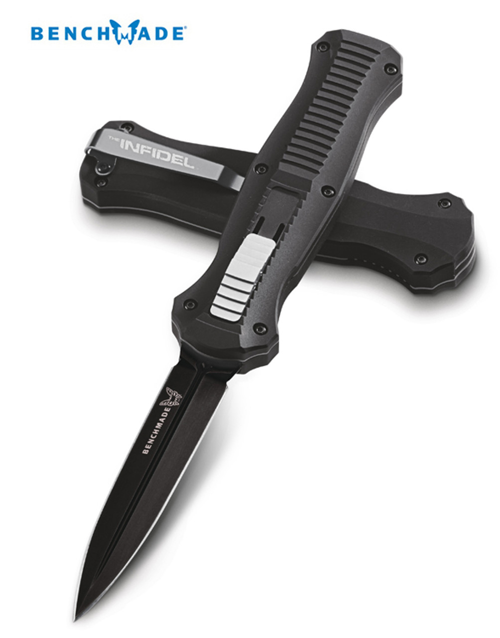 navaja automática Benchmade Infidel delante automática Acero 99 mm  encargarse de aluminio negro