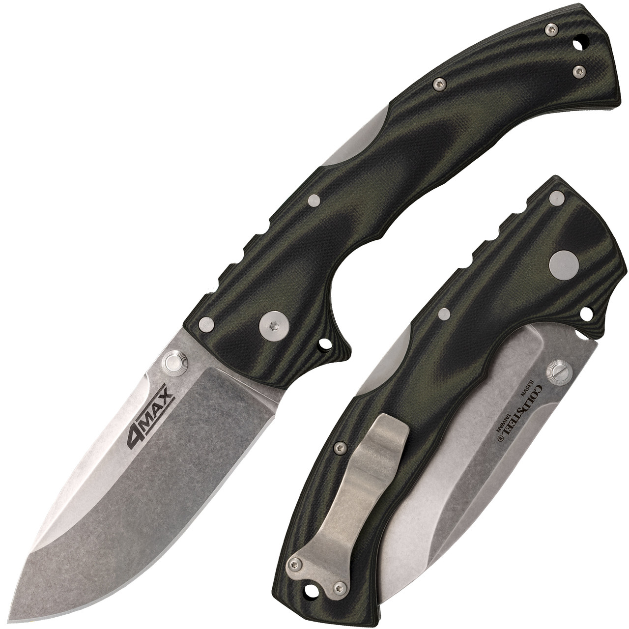 Cold Steel 5-Max Tri-Ad Lock Knife Green G-10/Black Blade HQ