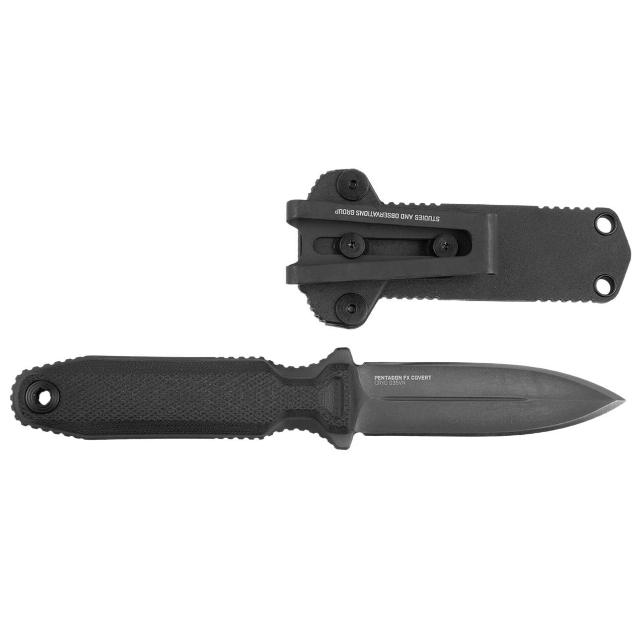 SOG Knives 17-61-03-57 Pentagon FX Covert Blackout Fixed Blade