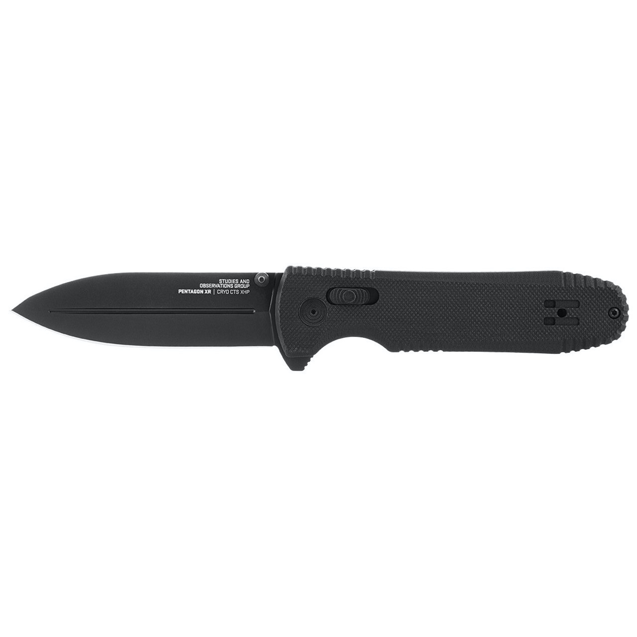 SOG Knives 12-61-01-57 Pentagon XR Blackout Flipper - 3.6