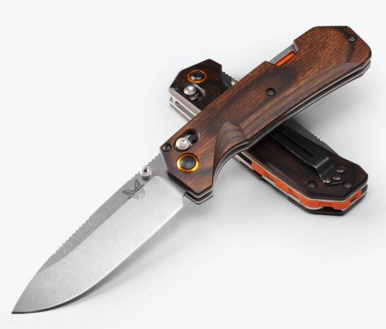 wooden handle hunting knife