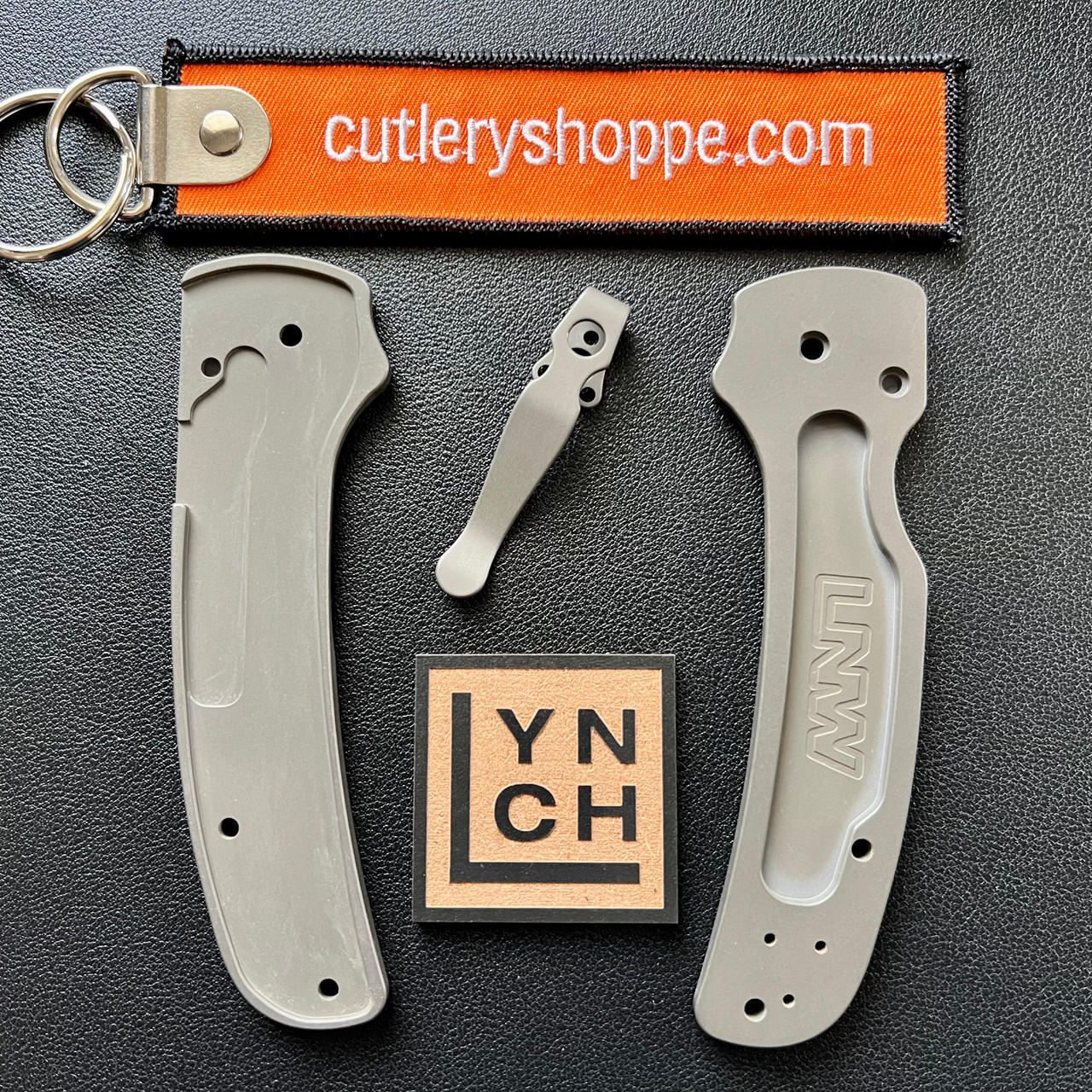 LynchNW Spyderco Shaman Skinny "Spidie Frag" Titanium Scale Kit w/Ti
