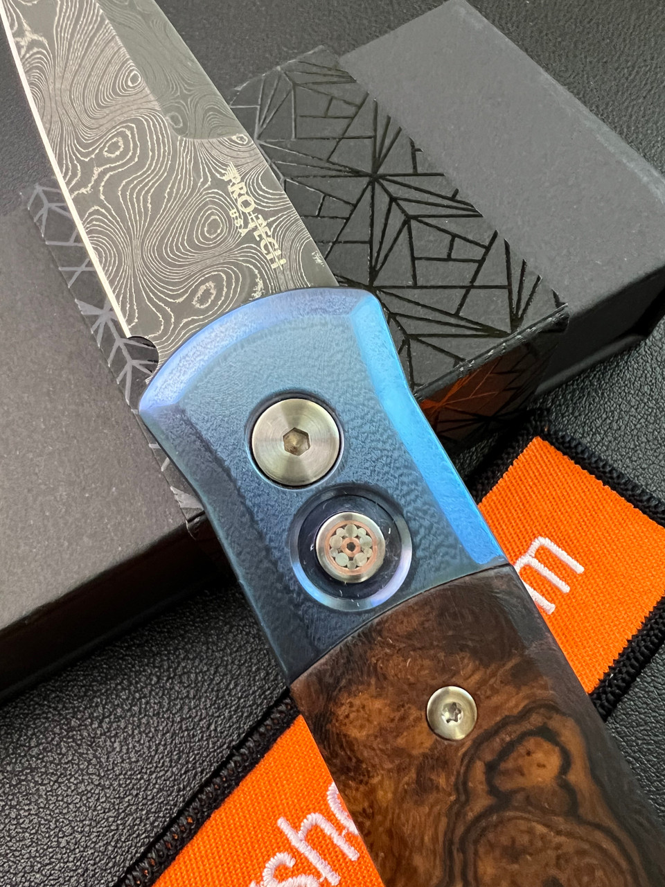 ProTech 2024 GODSON CUSTOM.001 AUTOMATIC 3.15" Chad Nichols Damascus