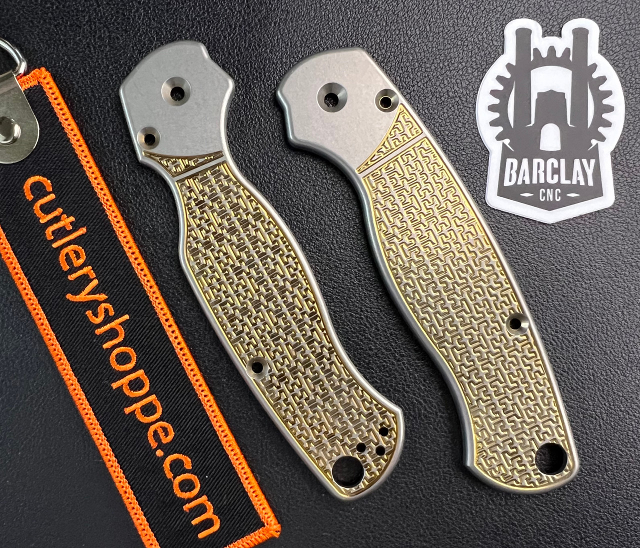 Barclay CNC - Titanium PM2 Scales - Hilbert Curve Pattern - Bronze