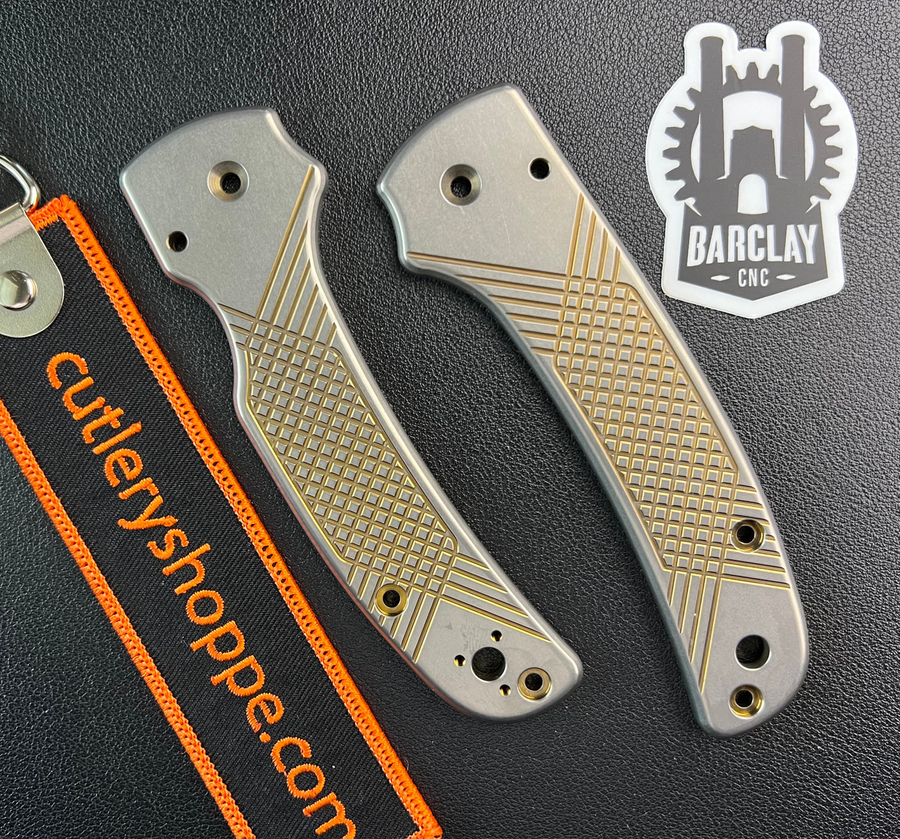 Barclay CNC - Titanium Shaman Skinny Scales - CrossCut Pattern