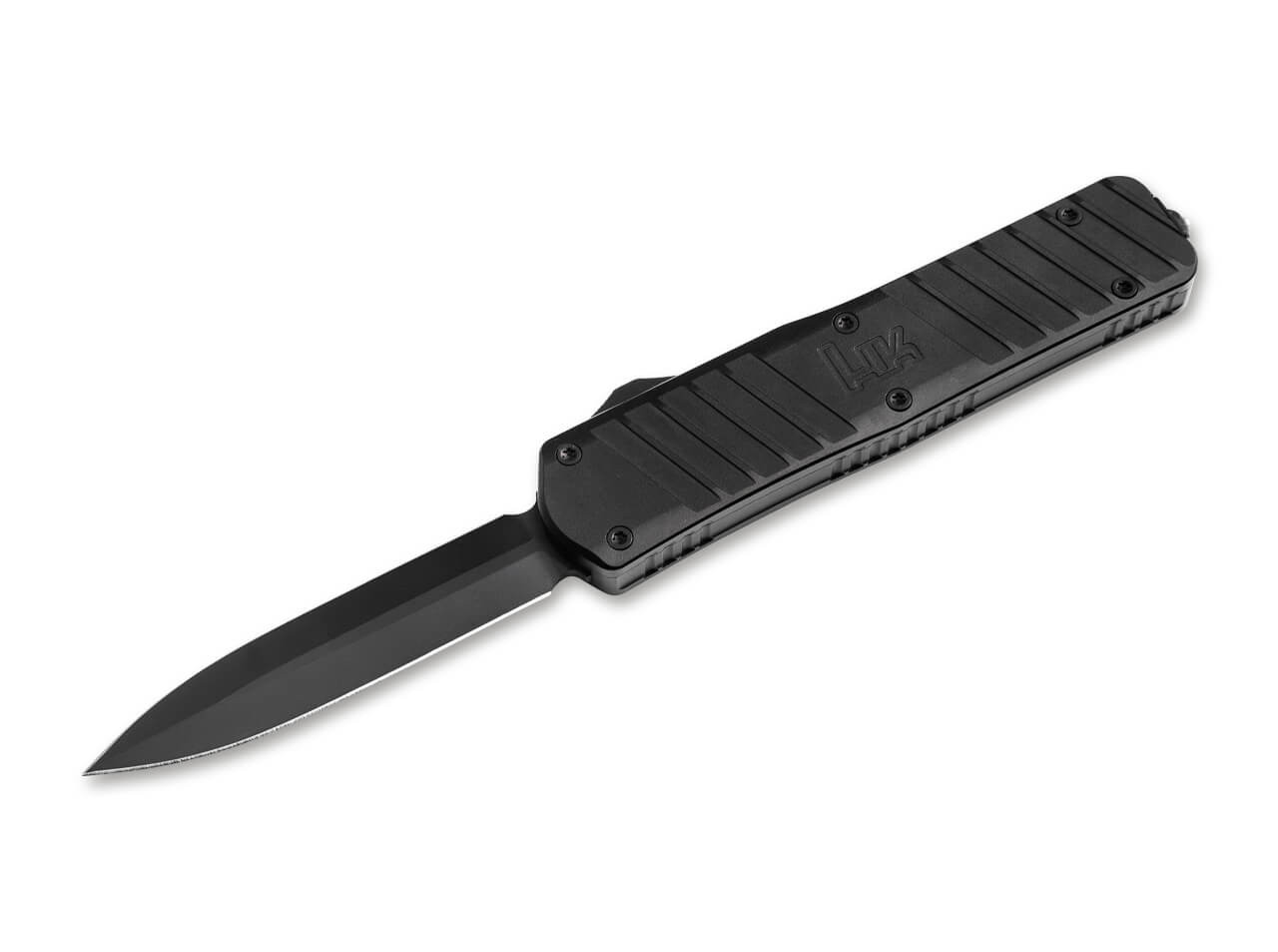 Boker H&K SP02 OTF Automatic - Double Edge Black Finish D2 Bayonet