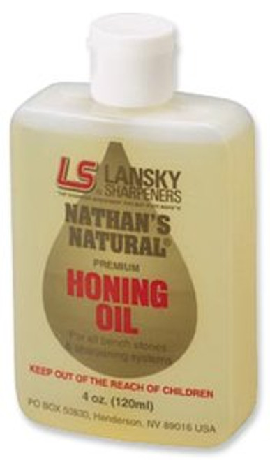 LANSKY LOL01 NATHAN'S NATURAL HONING OIL FOR BENCHSTONES. 4 OUNCE PLASTIC BOTTLE. CUTLERY SHOPPE